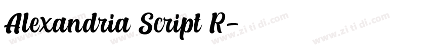 Alexandria Script R字体转换